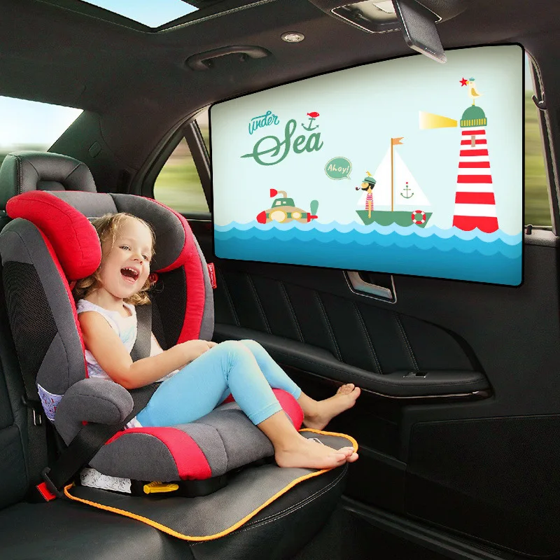 Baby-Car-Window-Sunshade-Curtain-Cartoon-Pull-Rope-Suction-Cup-Adjustable-Magnetic-Sunscreen-Curtain-Summer-Shade