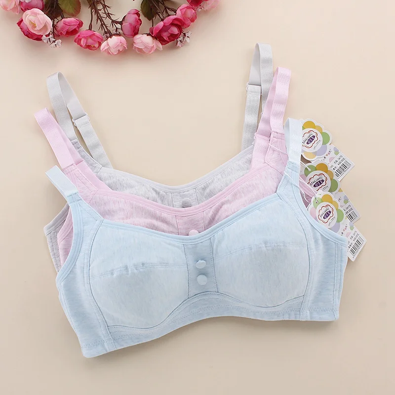 New Young Girls Training Bra Fashion Teenage Underwear Cotton Wireless Children Bra
