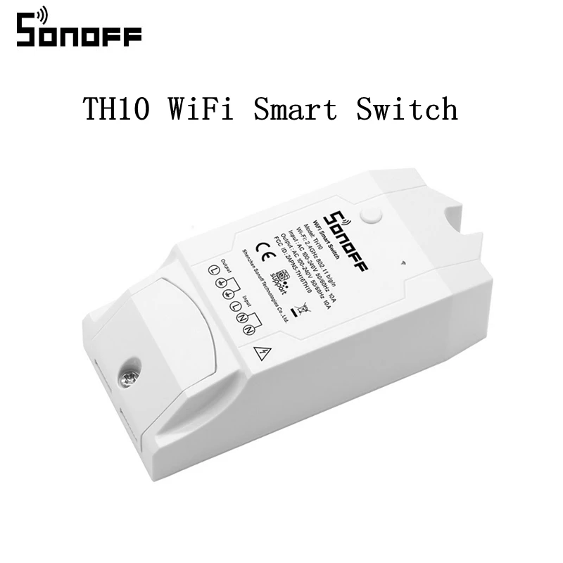 SONOFF умный дом Комплект беспроводной WiFi Температура Влажность 4CH умный переключатель человеческого тела датчик движения пульт дистанционного управления Замена - Цвет: TH10 WiFi Switch