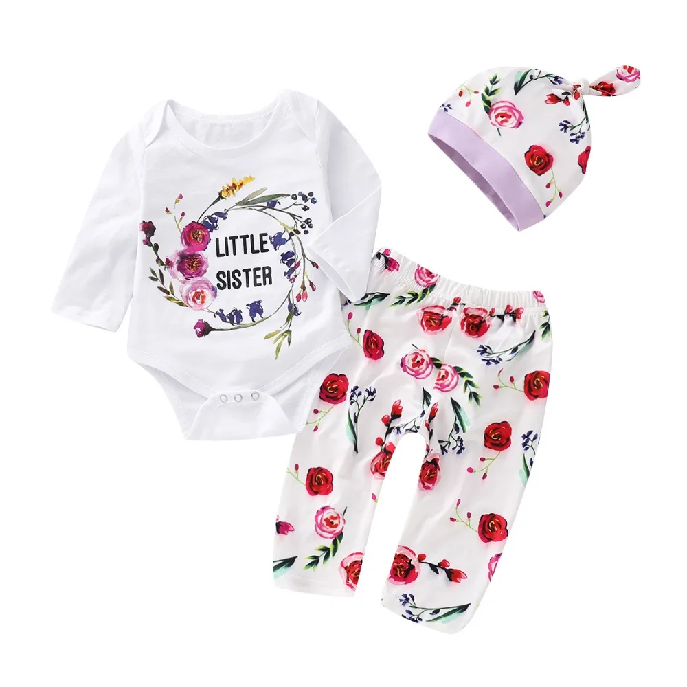 Baby  Clothes Suits Newborn Party  Soft Cotton Solid Rmper + Belt Pants Infant