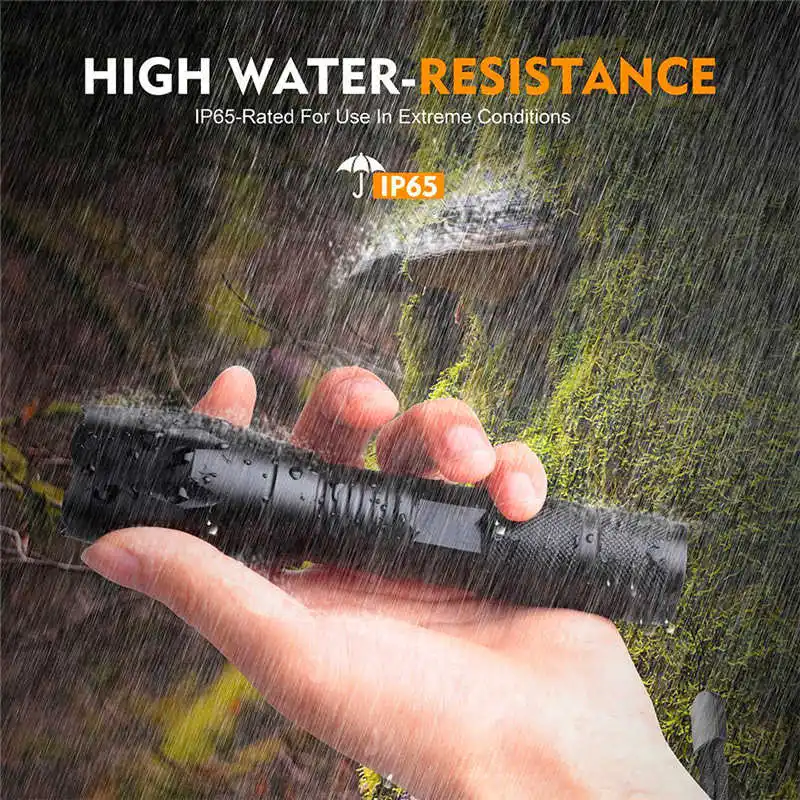 Powerful led flashlight 2pc X800 Tactical Flashlight LED Military Grade G700 Torch Lamp lanterna led t6 by 18650 battery #3o4 (4)