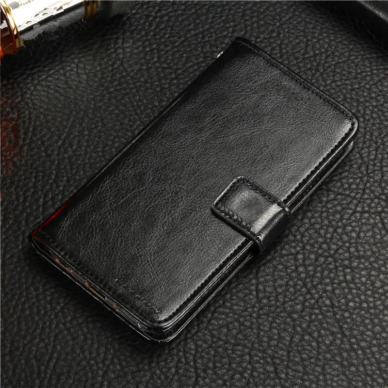 Классический чехол-бумажник GUCOON для Blackview BV6800 Pro из искусственной кожи, винтажный Чехол-книжка на магните, Модный чехол для телефона s - Цвет: Черный