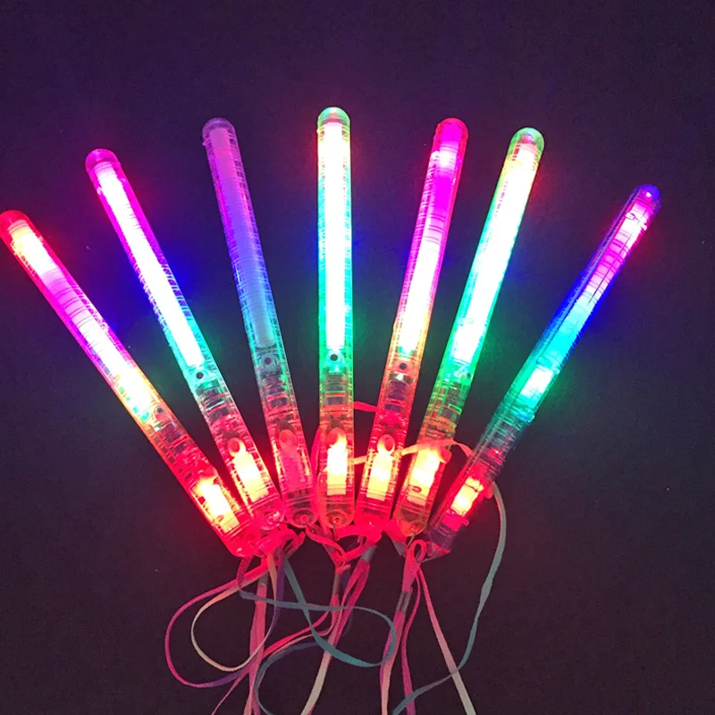 Glow Sticks 21cm. Rave Party 6 x Pink LED Glow Stick Flashing for Concert 