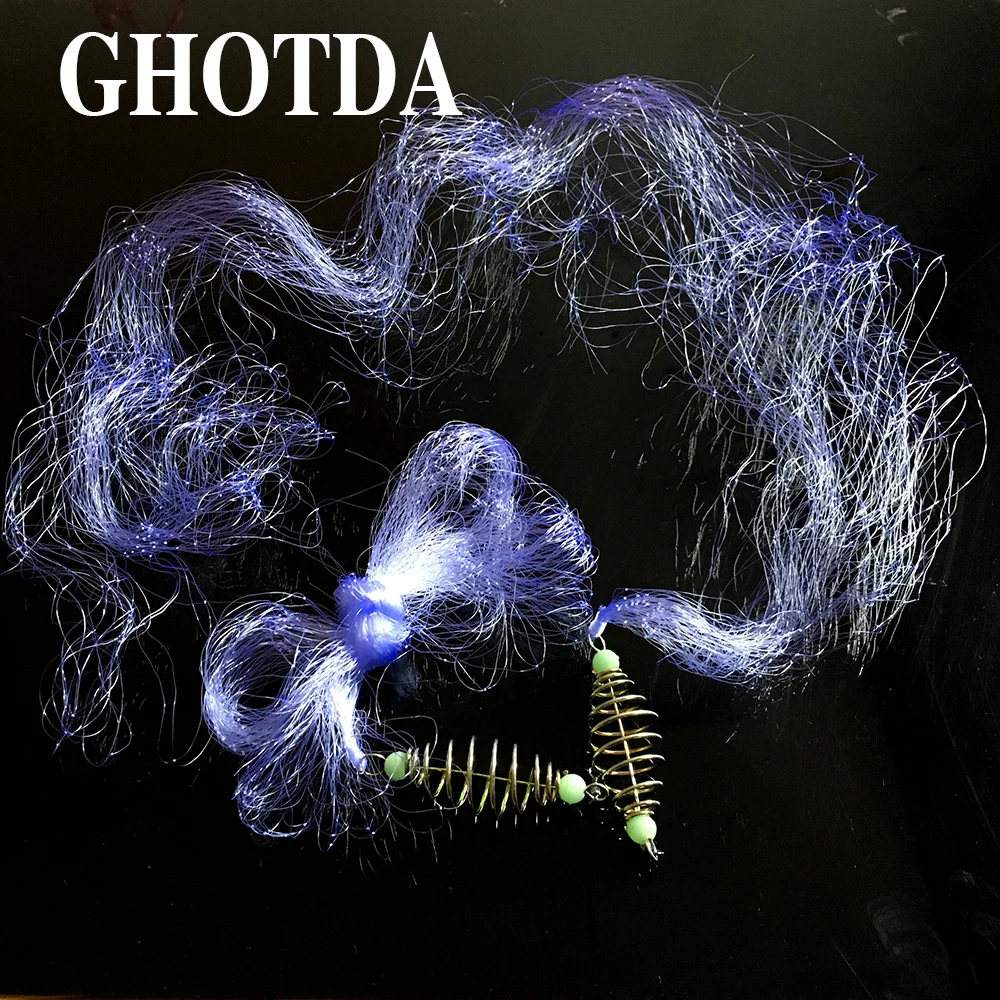 GHOTDA 1 шт. медная пружинная рыболовная сеть маленькие сетчатые светящиеся бусины