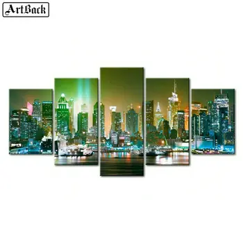 

Full square / round 5 spell diamond painting city night view diy 5d diamond mosaic sticker 3d diamond embroidery home decoration