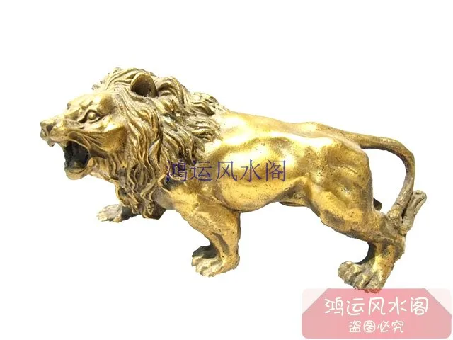 

Bronze statue copper lion decoration apotropaic home decoration crafts