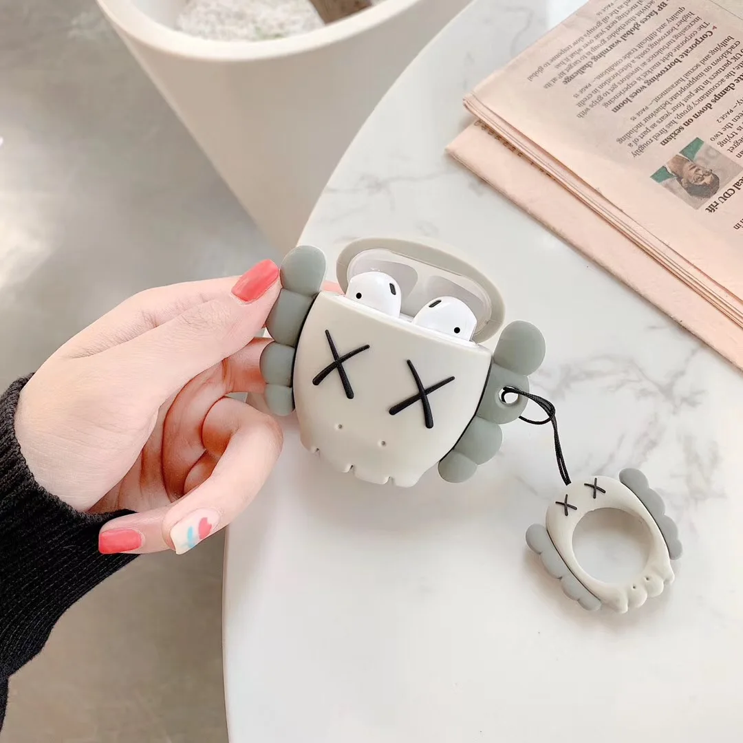 KAWS Original Fake for Airpods Case Apple KWAS Companion Bearbrick Violent Bear Joint for Airpods Ring Lanyard Hang Loop Cover KAWS Original Fake for Airpods Case Apple KWAS Companion Bearbrick Violent Bear Joint for Airpods Ring Lanyard Hang Loop Cover