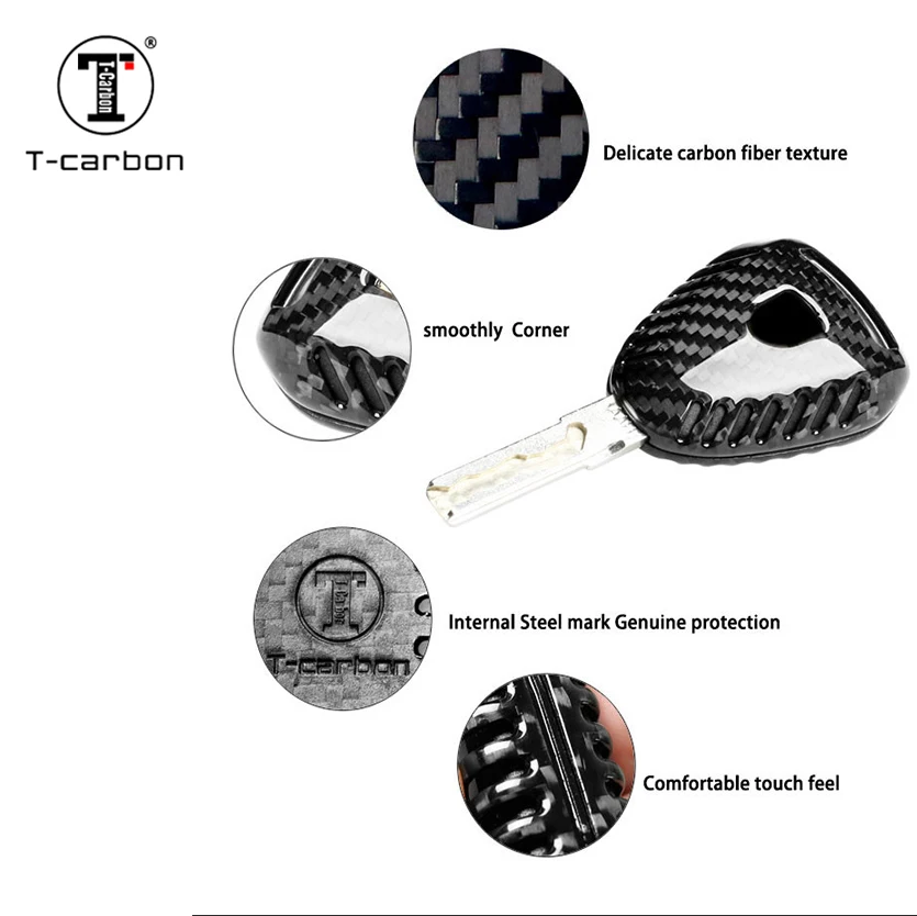 

real Carbon Fiber For Porsche Boxter 911 Cayman 3 Button Car Key 100% Glossy Car Key Fob Shell Case