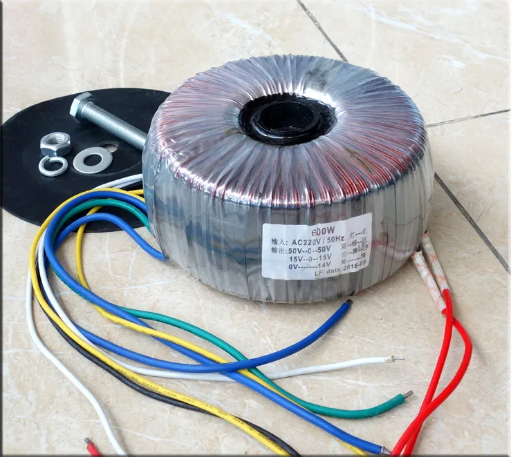 Toroidal трансформатор из чистой меди высокой мощности 600 Вт 8 проводной выход 50 0 15 14