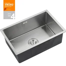 220x400x720 мм) VIBORG Deluxe ручная работа Экстра-Толстая 304 нержавеющая сталь Undermount одинарная миска кухонная раковина