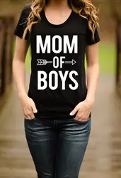 Открытая Летняя обувь свободные MOM of Boys футболки для Для женщин Женский О шеи 2XL 3XL 4XL плюс Размеры футболки хлопковые топы