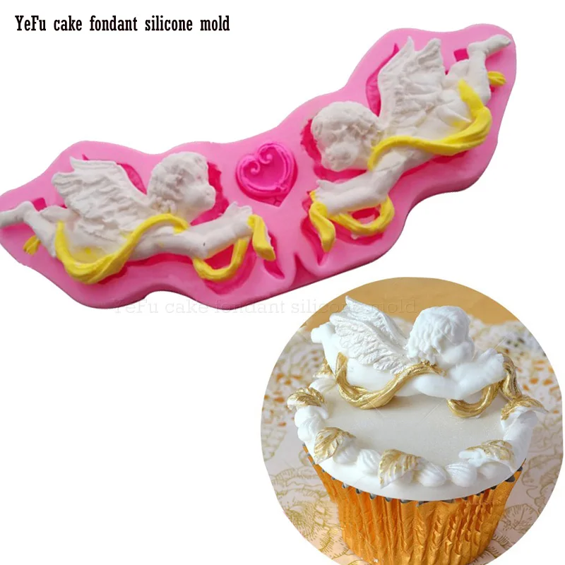 3D Angel Boy Silicone Molds Cake Decorating Tools Ice Dessert Cake Mould 