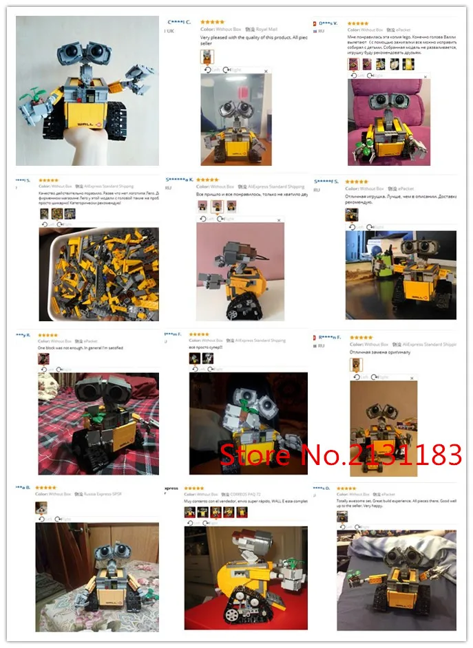 Новый RC двигатель мощность функция fit technic WALL E 21303 фигурки роботов Модель Строительный блок Кирпичи diy игрушка подарок для мальчиков день