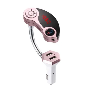 

Konrisa Bluetooth FM Transmitter Modulator Aux Output 3.5mm jack Handsfree Car Kit Wireless A2DP Music Player Support USB Driver