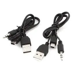 Топ предложения USB 2, 0 mini USB Мужской 3,5 мм аудиовидео разъем 2 мужчин и аудио кабель