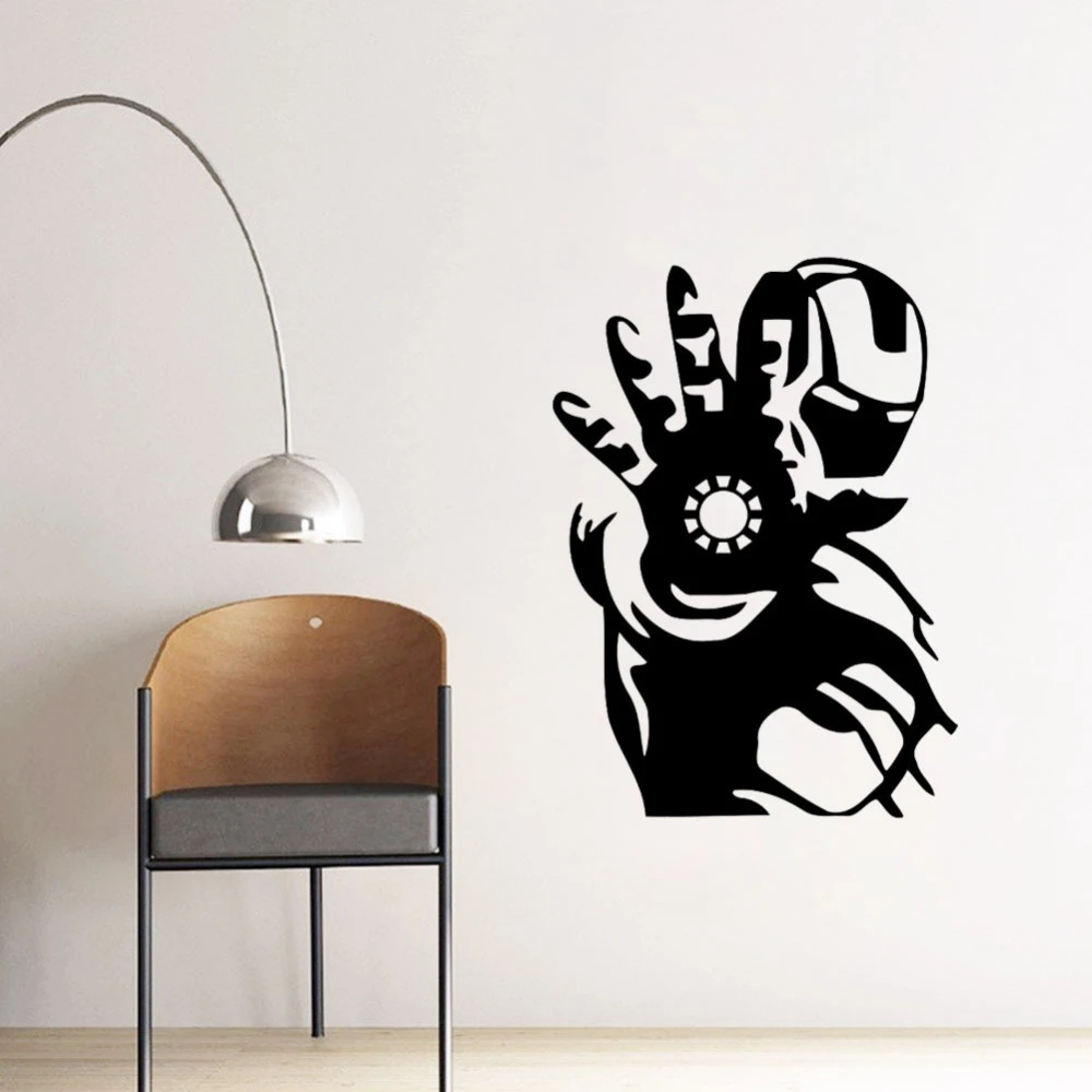 マーベル作品 hero 壁ステッカーアイアンマンのデザインビニールデカール装飾ステッカーためスーパー hero アイアンマン壁アート壁画