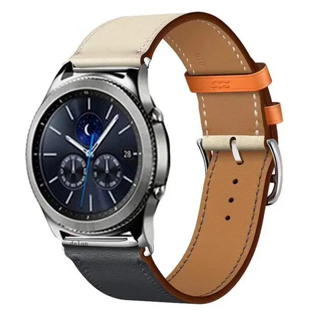 Ремешок 22 мм 20 мм для samsung gear s2 sport s3 Frontier классический ремешок huami amazfit bip huawei gt 2 galaxy watch 42 мм 46 мм active - Цвет ремешка: white blue