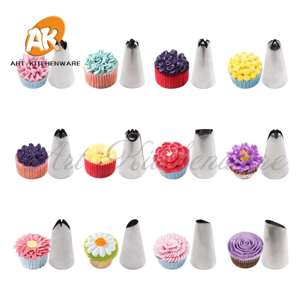 35pcs Design Cake Icing Piping Nozzles Tips R Adapter Pastry 35pcs Design Cake Icing Piping Nozzles Tips R Adapter Pastry Bag Silicone Tools Cupcake Cups Brush In Decorating Tip Sets From