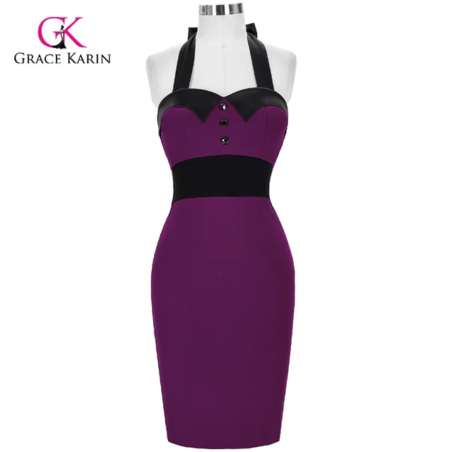 Retro Purple Cocktail Dress