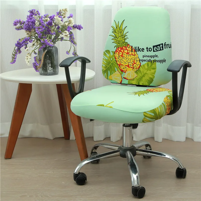 Офисный стул для столовой чехлы анти-грязный вращающийся компьютерный стул крышка Сменные Чехлы для офисных стульев для сидения 2 шт./компл