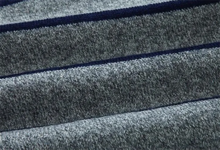 Повседневное Водолазка Полосатый эластичный трикотаж Для мужчин пуловер Свитера 2019 тонкий Вязание свитер мужские свитера M-3XL плюс Размеры