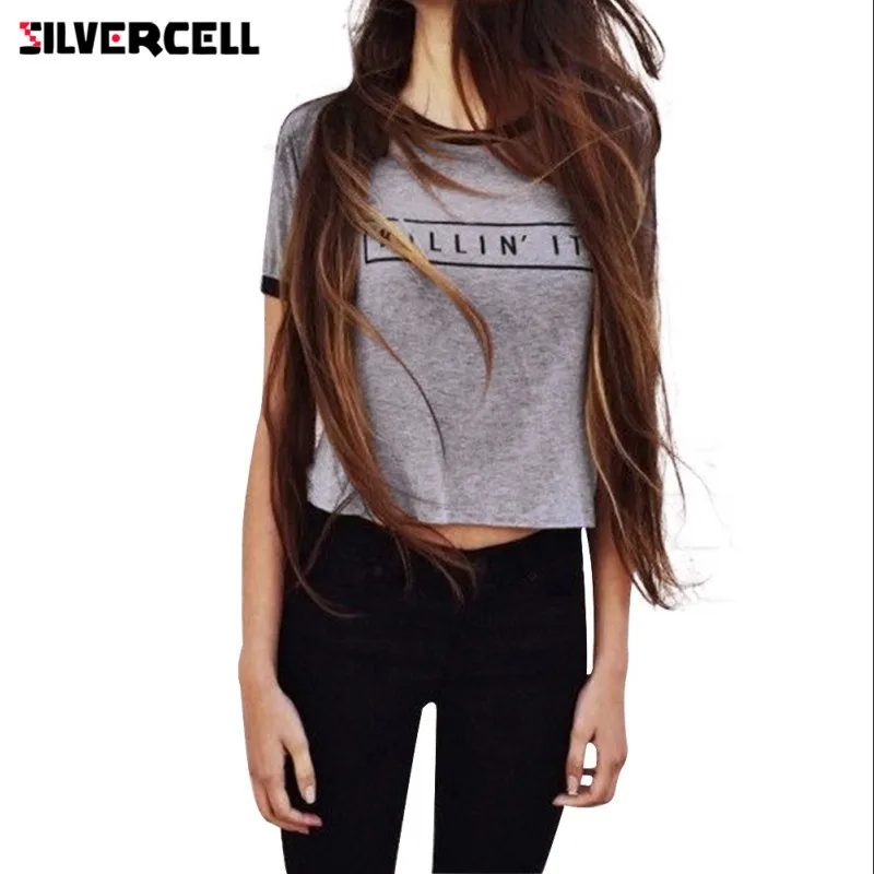 

Women Summer Tops Killin It Letter Print Casual T shirt 2017 Sexy Slim Funny Top Tee Short Sleeve Shirts