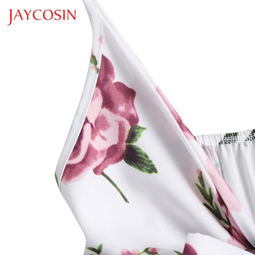 Женский свободный комбинезон на бретельках JAYCOSIN с глубоким v образным вырезом