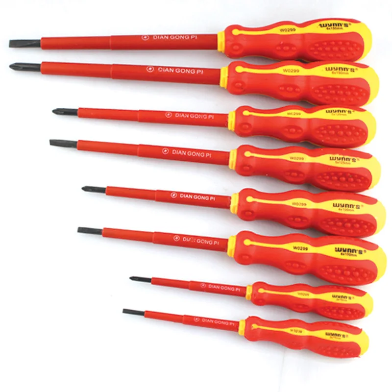 

Electrician Professional Insulation Magnetic Screwdriver Set Cross Slotted CR-V Screw Driver Phillips Insulated Screwdriver New
