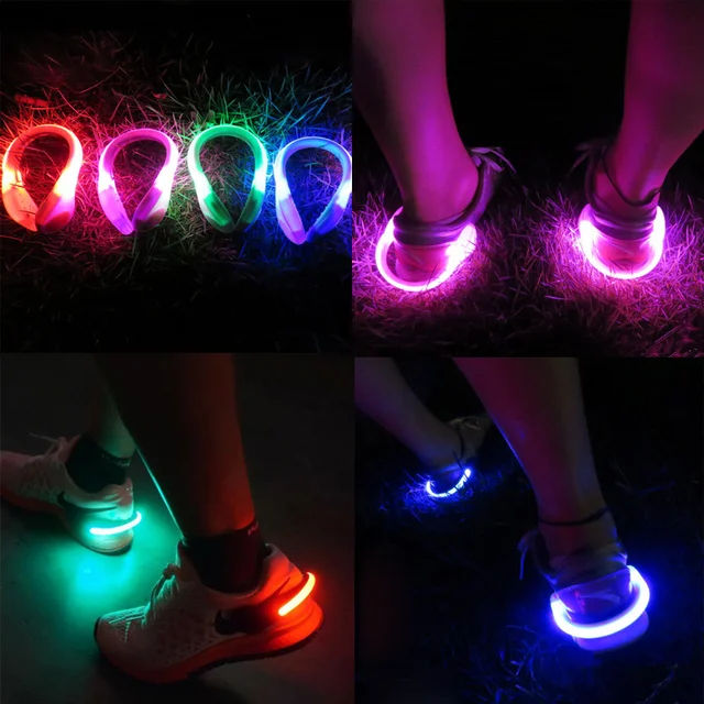 Novelty LED Luminous Shoe Clip Light Safety Warning LED Lights Night