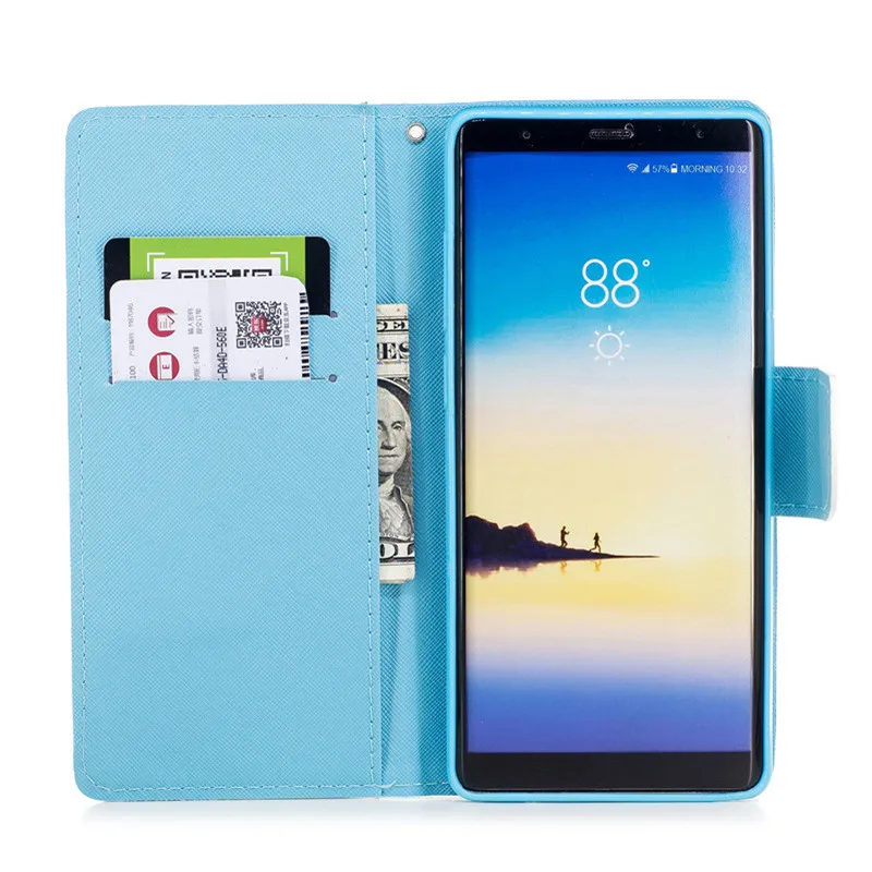 Чехол Wekays для Samsung Note 8 милый кожаный флип чехол с мультяшным цветком Galaxy S9 Plus S8 S7