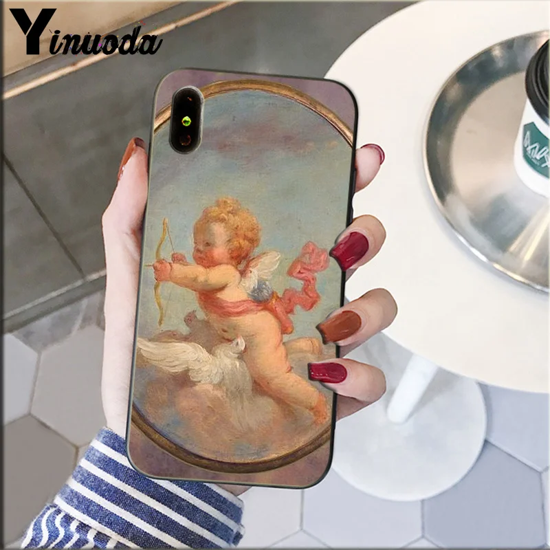 A4 Yinuoda Renaissance angels черный ТПУ Мягкий силиконовый чехол для телефона Apple iPhone 8 7 6 6S Plus X XS MAX 5 5S SE XR чехол - Цвет: A4