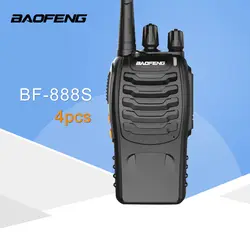 4 шт. Baofeng BF 888 S портативная рация 5 Вт ручной Pofung UHF 5 Вт 400-470 МГц 16CH двухсторонний портативный любительский радиопередатчик