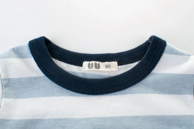 CROAL CHERIE Fashion Car Children Clothing Summer Cartoon Striped T-shirt O-Neck Toddler Boys Clothes Girls Cotton Shirt   (6)