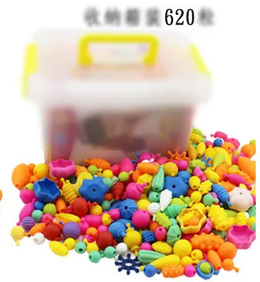 High quality DIY plastic Beads Toys for children boys gift Educational Learning Education - Цвет: 600 piece not box