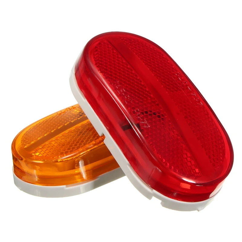 Red/Yellow 12V 6 LED Side Marker Blinker Trailer Side Lights Clearance