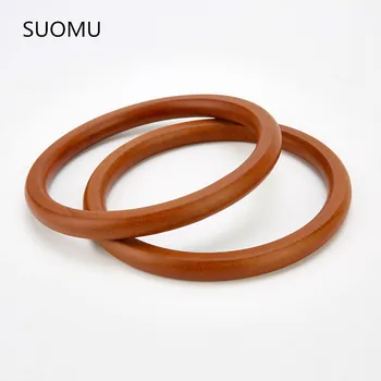 

Round Wood handle DIY circle natural bamboo wood handle sets for totes handbag bag accessory bags parts wholesale high quality 2