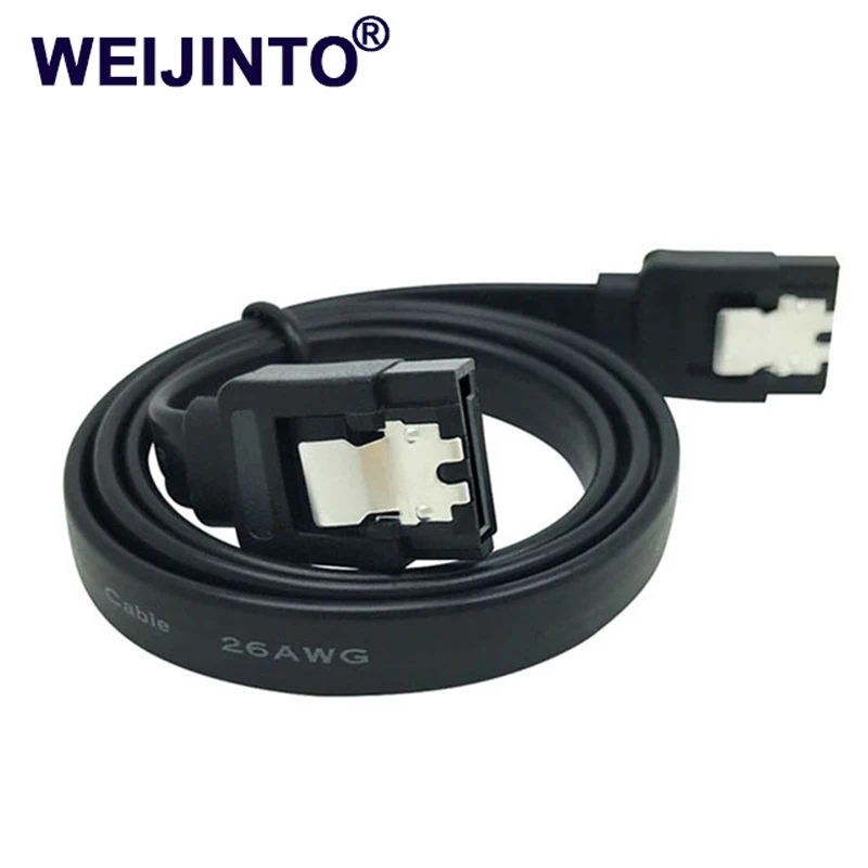 Computer Cables weijinto Lowest Price Straight 6Gbps 45CM SATA 3.0 Cable 6GB//s SATAIII SATA 3 Cable Flat Data Cord Plug for HDD SSD Cable Length: 3 pcs