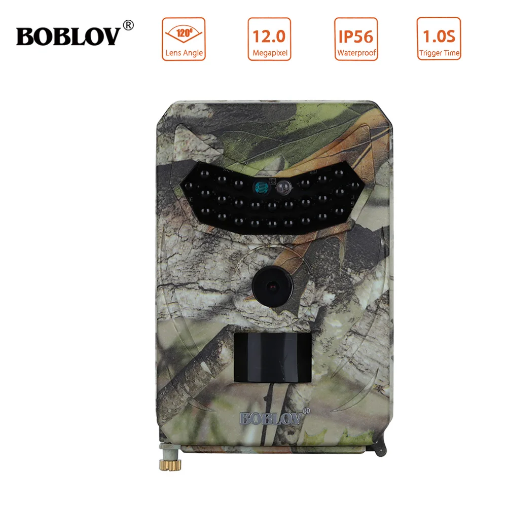 

BOBLOV PR-100 Trail Camera 12MP HD 1080P IP56 Night Vision Hunting Camera Wildlife Trigger Time 120degree Wide Angle Photo Trap