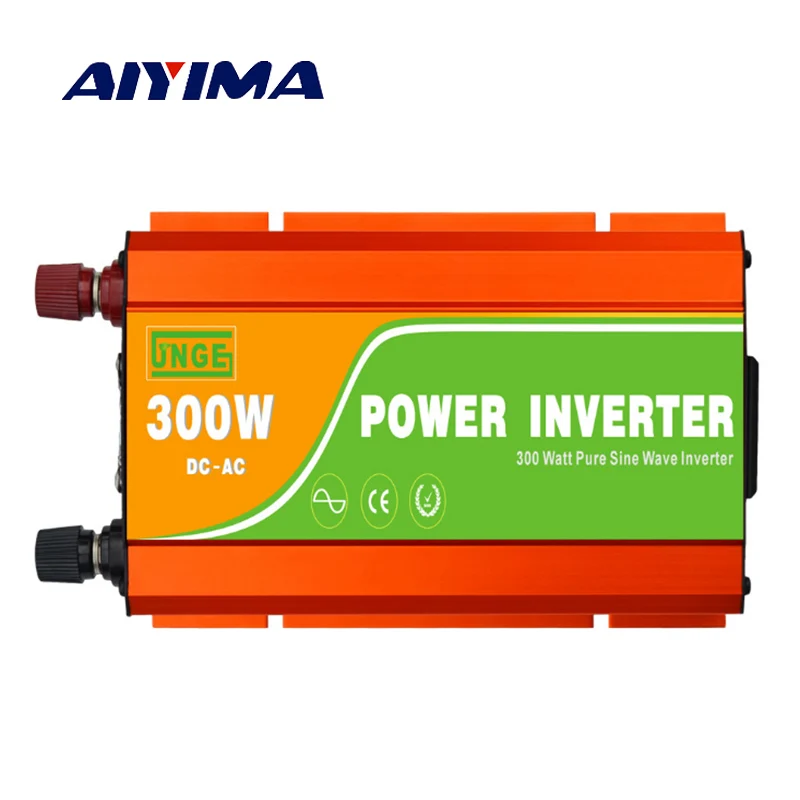 

AIYIMA 1PC DC12V Pure Sine Wave Solar Power Inverter To AC 220V 300W 50HZ OFF Grid Inverter System Car Converter Inversor
