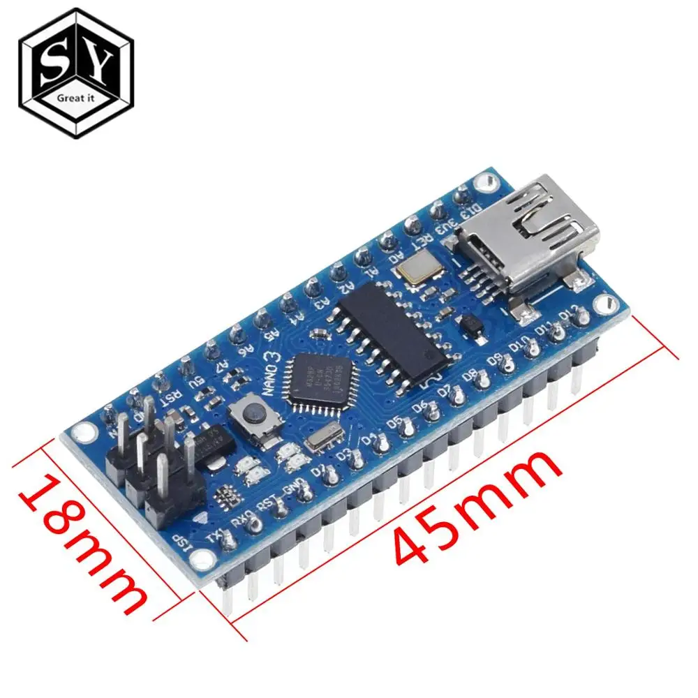 1 шт. отличный нано 3,0 контроллер Nano CH340 USB драйвер ATMEGA328 ATMEGA328P нано мини USB с Загрузчиком для arduino