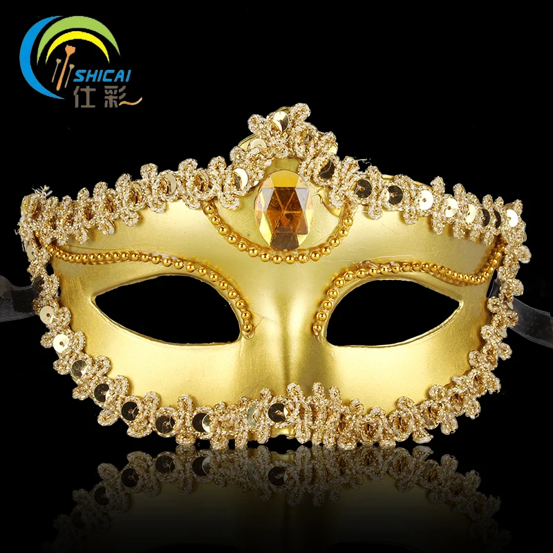 

Tip plating dance mask dance party Halloween Christmas wedding decorations props Venice half face mask multicolor men and women