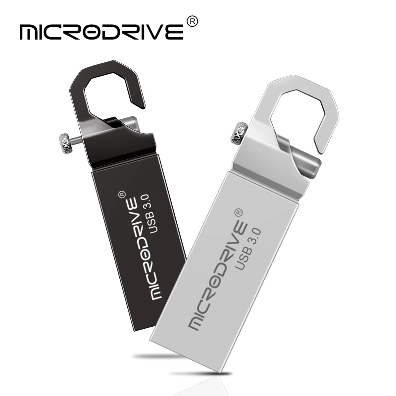 MicroDrive USB флеш-накопитель 128 GB 64 GB USB 3,0 Металл Флеш накопитель 32 Гб флешки 16 GB 8 GB USB stick подарок cle usb flash-логотип