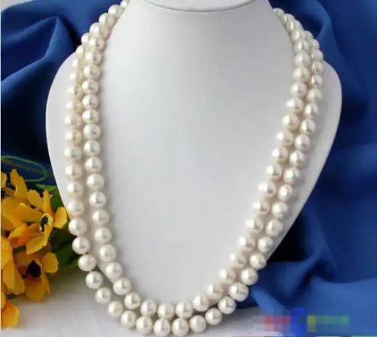 

Hot sale new Style >>>>>32" 12MM ROUND WHITE FRESHWATER CULTURED PEARL NECKLACE