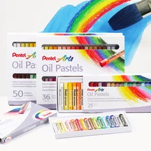 Pentel PHN25/36/50 Цвета круглые мелки для детей комплект мягкой Профессиональный масляная пастель ручки для рисования детские товары для рукоделия
