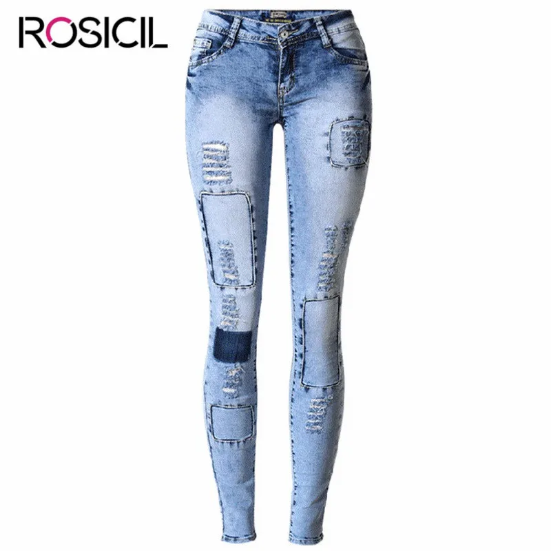 New Style Skinny Elasticity Jeans Ripped Low Waist Stretch True Denim