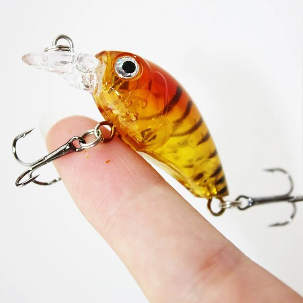 4G 45 мм рыболовные приманки Minnow мини рок кривошипная Приманка Crankbait Бас тройной