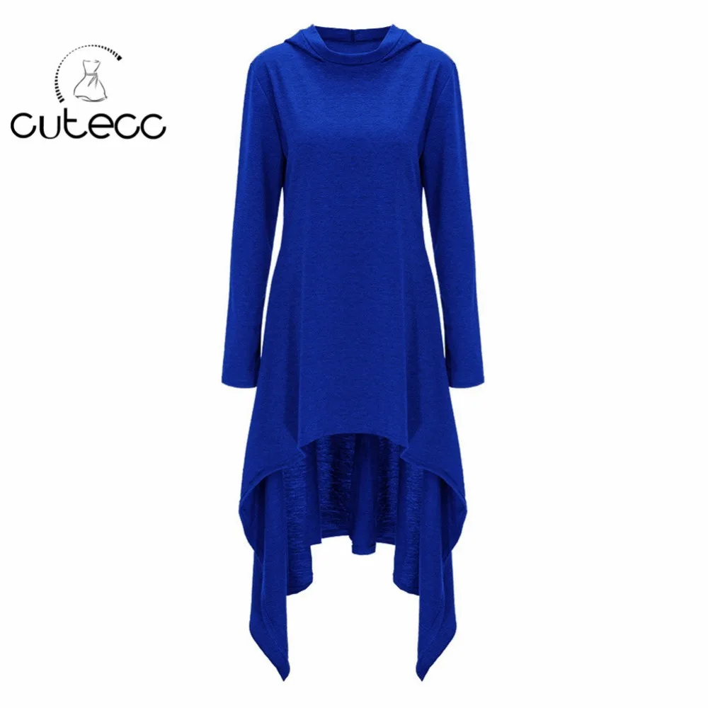 Plus size casual loose women spring autumn O neck hooded