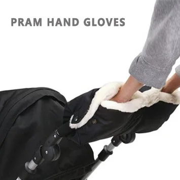 2016Baby Stroller Accessories Winter Waterproof Anti-freeze Pram Hand Muff Baby Carriage Glove Baby Buggy clutch cart muff glove