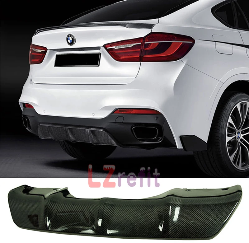 Real Carbon Fiber Rear Diffuser For BMW F16 X6 M Sport 2014UPin