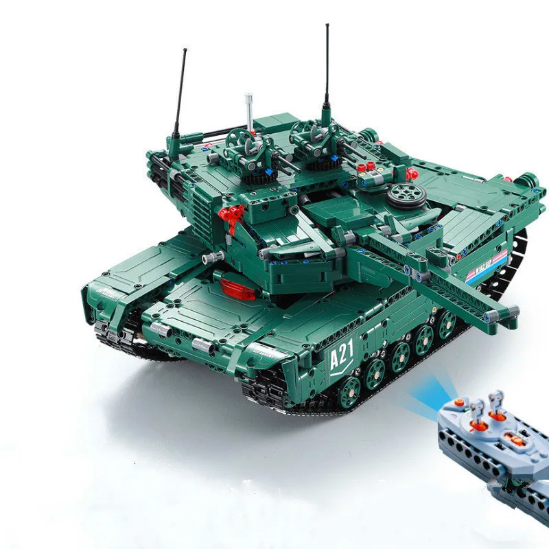 

Technology Series Remote Control M1a2 Military Tank Children Alpinia Oxyphylla Assembling Plastic Building Block Toys C61001